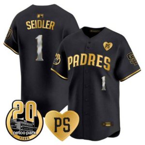 Men's Padres “For Peter” & Petco Park 20th Patch Vapor Premier Limited Jersey - All Stitched