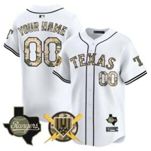 Texas Rangers Armed Forces Day Vapor Premier Limited Custom Jersey - All Stitched