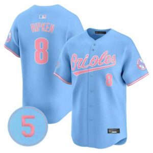 Unisex Orioles Bubblegum Pink Robinson Patch Vapor Premier Limited Jersey - All Stitched