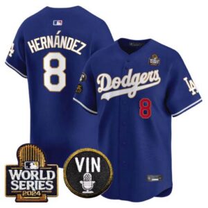 Men's Dodgers 2024 World Series Gold Trim Vapor Premier Limited Jersey V2 - All Stitched