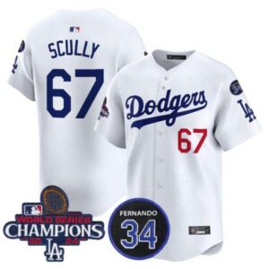 Men's Dodgers 2024 World Series Champions Patch Vapor Premier Limited Jersey V2 - All Stitched