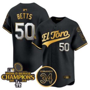 Men's Dodgers El Toro 2024 World Series Patch Vapor Premier Limited Jersey - All Stitched