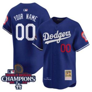 Dodgers Fernando 1981 & 2024 World Series Champions Patch Cooperstown Custom Jersey - All Stitched