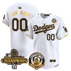 Dodgers Fernando & 2024 World Series Champions Patch Vapor Premier Limited Custom Jersey - All Stitched