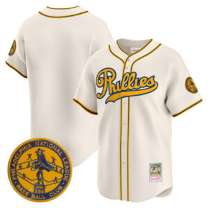 Men's Philadelphia Phillies 1938 Heritage Vapor Premier Limited Jersey - 'New Sweden 300th Anniversary' Patch - All Stitched