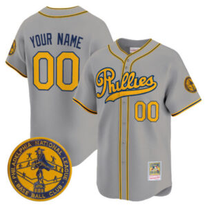 Philadelphia Phillies 1938 Heritage Vapor Premier Limited Custom Jersey - 'New Sweden 300th Anniversary' Patch - All Stitched
