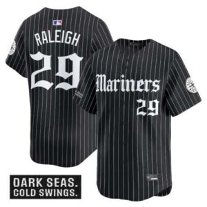Men's Seattle Mariners 'Deep Sea Gothic Edition' Vapor Premier Limited Jersey V2 - All Stitched