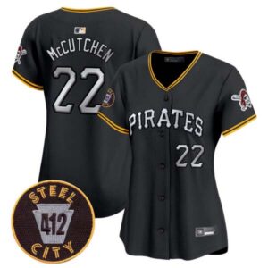 Women’s Pittsburgh Pirates 412 Patch Vapor Premier Limited Jersey V6 – All Stitched
