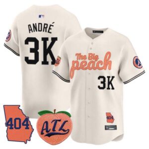 Men’s Atlanta Braves 404 & The Big Peach Vapor Premier Limited Jersey – All Stitched