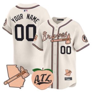 Atlanta Braves Peach Vapor Premier Limited Custom Jersey – All Stitched