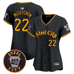 Women’s Pittsburgh Pirates 412 Patch Vapor Premier Limited Jersey – All Stitched