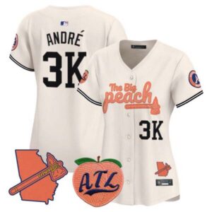 Women’s Atlanta Braves The Big Peach Vapor Premier Limited Jersey V2 – All Stitched