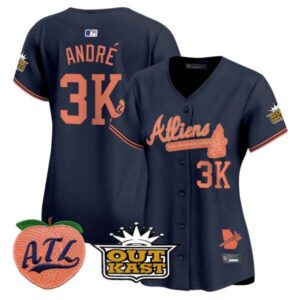 Women’s Atlanta Braves Atliens & Peach Vapor Premier Limited Jersey – All Stitched