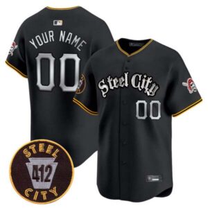 Pittsburgh Pirates 412 Patch Vapor Premier Limited Custom Jersey V2 – All Stitched