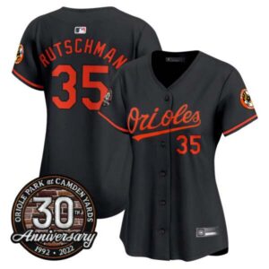 Women’s Orioles Camden Yards 30th Anniversary Patch Vapor Premier Limited Jersey – All Stitched