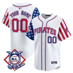 Pittsburgh Pirates 2024 Fourth of July Vapor Premier Limited Custom Jersey – All Stitched