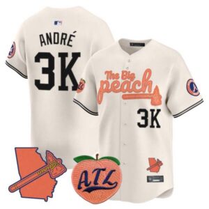 Men’s Atlanta Braves The Big Peach Vapor Premier Limited Jersey V2 – All Stitched