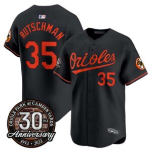 Men’s Orioles Camden Yards 30th Anniversary Patch Vapor Premier Limited Jersey – All Stitched
