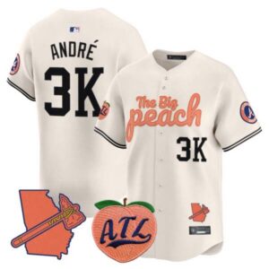 Men’s Atlanta Braves The Big Peach Vapor Premier Limited Jersey – All Stitched