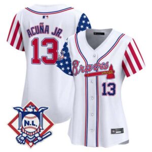 Women’s Atlanta Braves 2024 Fourth of July Vapor Premier Limited Jersey V2 – All Stitched