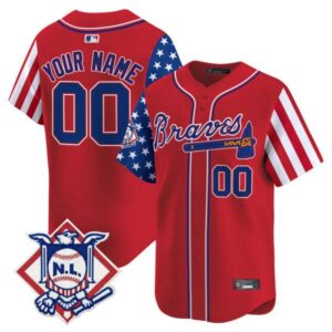 Atlanta Braves 2024 Fourth of July Vapor Premier Limited Custom Jersey V2 – All Stitched