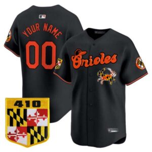 Baltimore Orioles 410 & Chesapeake Crab Patch Vapor Premier Limited Custom Jersey – All Stitched