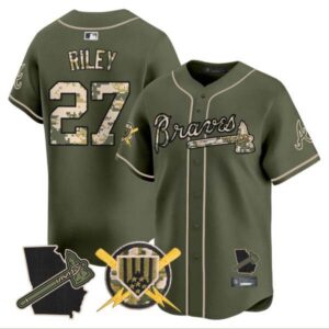 Men’s Atlanta Braves Armed Forces Day Vapor Premier Limited Jersey – All Stitched