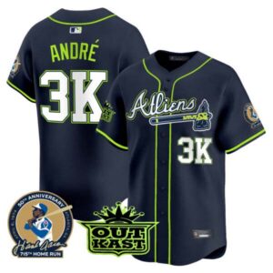 Men’s Atlanta Braves Atliens & Hank Aaron Patch Vapor Premier Limited Jersey – All Stitched