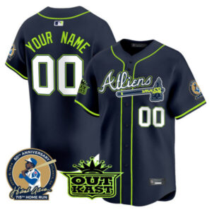 Atlanta Braves Atliens & Hank Aaron Patch Vapor Premier Limited Custom Jersey – All Stitched