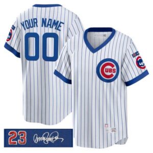 Chicago Cubs ‘Ryne Sandberg Tribute Patch’ Cooperstown Custom Jersey – All Stitched