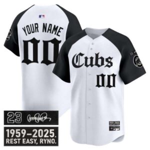 Chicago Cubs ‘Ryne Sandberg Tribute’ Vapor Premier Limited Custom Jersey – Gothic Edition – All Stitched