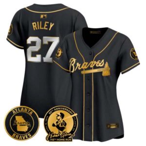 Women’s Atlanta Braves Hank Aaron 715th Home Run Patch Vapor Premier Limited Jersey – All Stitched