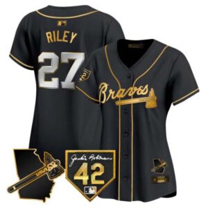 Women’s Atlanta Braves 2024 Robinson & Georgia Patch Vapor Premier Limited Jersey – All Stitched