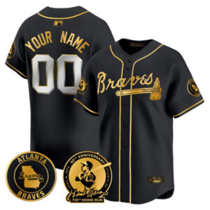 Atlanta Braves Hank Aaron 715th Home Run Patch Vapor Premier Limited Custom Jersey – All Stitched