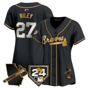 Women’s Atlanta Braves 2024 Spring Training & Georgia Patch Vapor Premier Limited Jersey – All Stitched