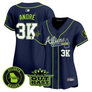 Women’s Atlanta Braves Atliens Vapor Premier Limited Jersey – All Stitched