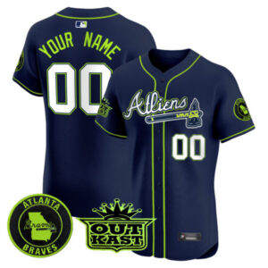 Atlanta Braves Atliens Vapor Premier Elite Custom Jersey – All Stitched