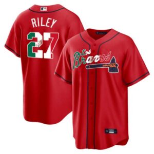 Men’s Atlanta Braves Los Bravos Special Mexico Edition Jersey – All Stitched
