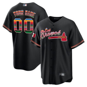 Atlanta Braves Los Bravos Mexico Custom Jersey – All Stitched