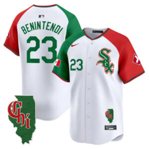 Men’s Chicago White Sox Mexico Vapor Premier Limited Jersey – Illinois Patch – All Stitched