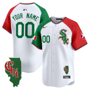 Chicago White Sox Mexico Vapor Premier Limited Custom Jersey – Illinois Patch – All Stitched