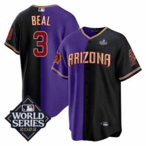 Men’s Split Arizona Dbacks – Suns 2023 World Series Patch Jersey – All Stitched