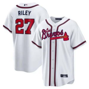 Austin Riley Atlanta Braves Los Bravos White Jersey – All Stitched