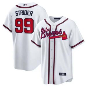 Spencer Strider Atlanta Braves Los Bravos White Jersey – All Stitched