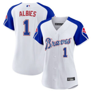 Women’s Ozzie Albies Atlanta Braves 2023 City Connect Jersey – All Stitched