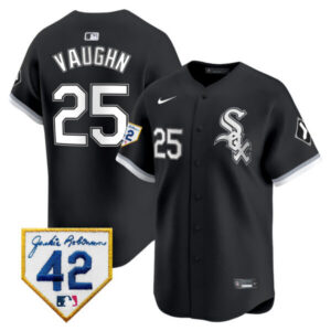 Men’s Chicago White Sox 2024 Jackie Robinson Patch Vapor Premier Limited Jersey – All Stitched