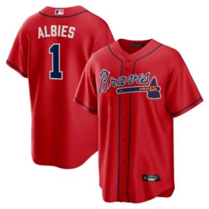 Ozzie Albies Atlanta Braves Red Jersey – All Stitched