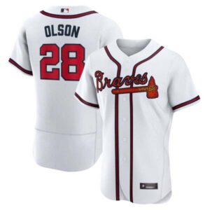 Matt Olson Atlanta Braves White Home Jersey – All Stitched