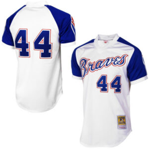 Hank Aaron Atlanta Braves 1974 Throwback Jersey – All Stitched