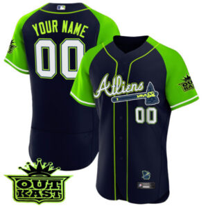 Atlanta Braves Atliens Alternate Flex Base Custom Jersey – All Stitched